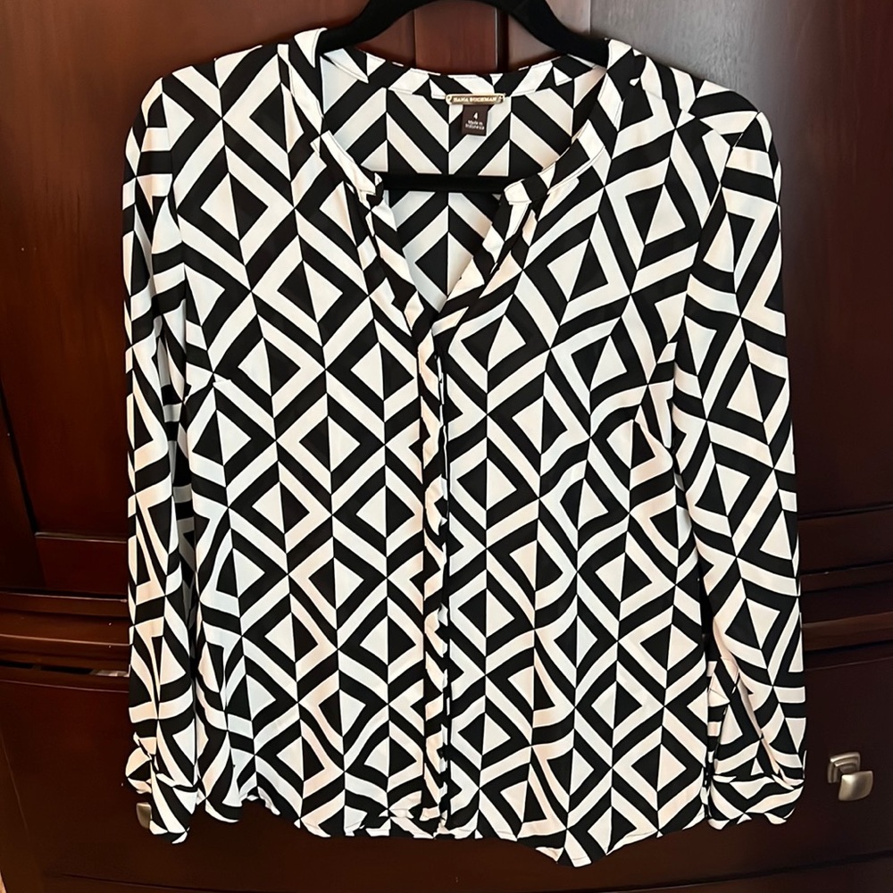 White and Black blouse